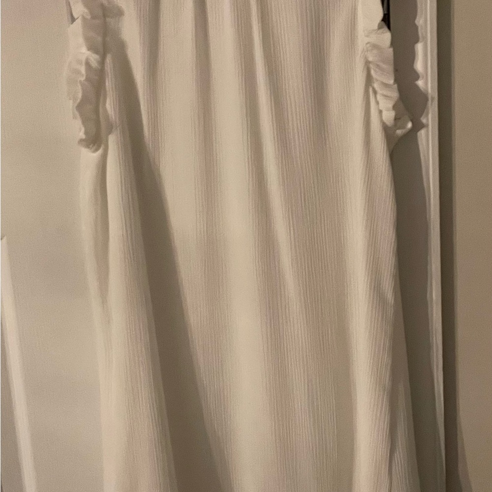 Elegant White Ruffle Dress